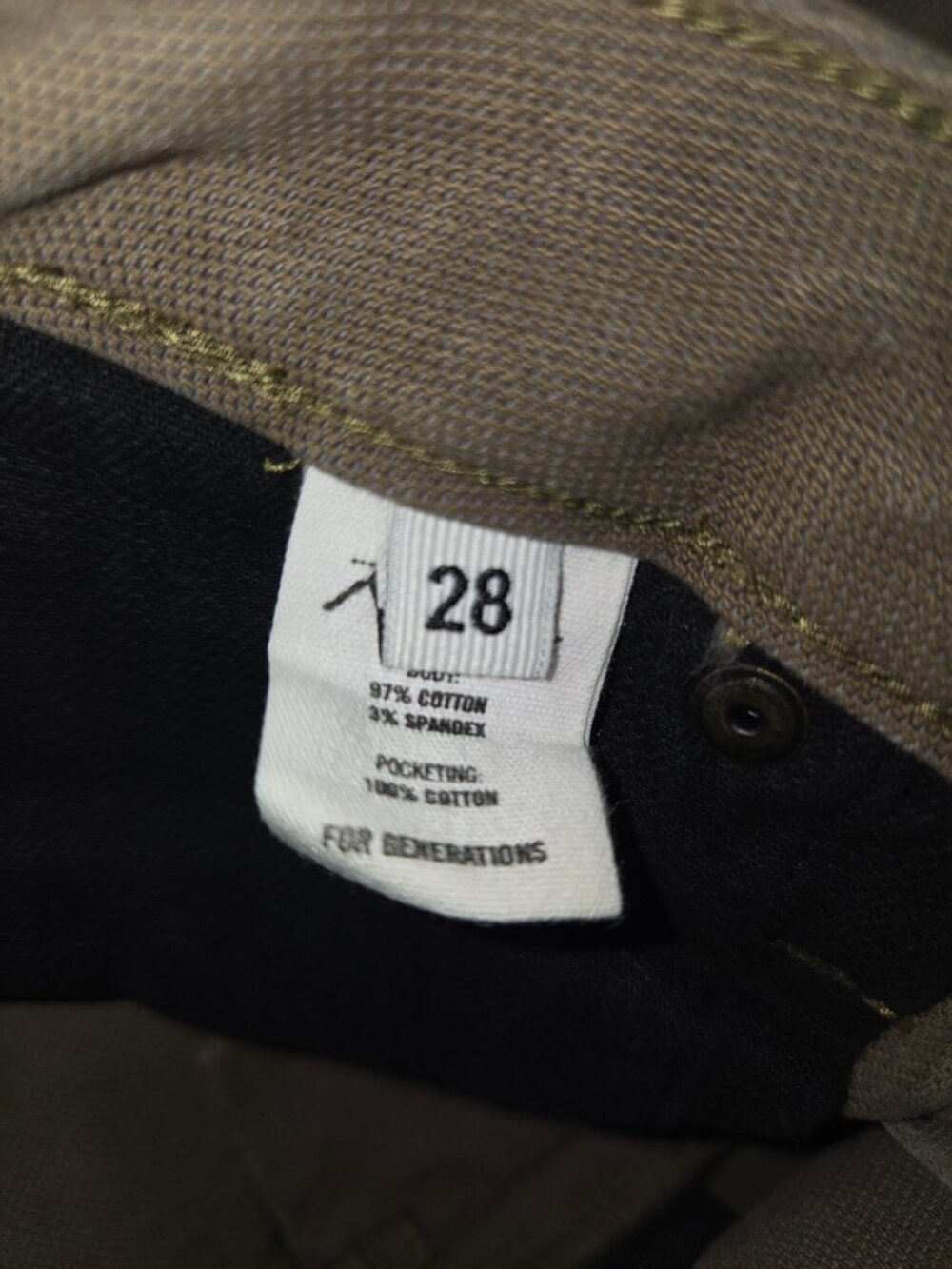 Rowan Merilee 5-Pocket Pants Womens 28 Brown Canvas Relaxed Minimalist Cotton - Picture 9 of 13